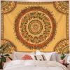 Бохо Мандала Гобелен Настенный Хиппи Богемный Цветочный Цветок Медальон Гобелен Эстетика Большой Винтажный Черный Красный Индийский