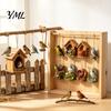 Christmas Countdown Calendar Bird Themed Advent Calendar, 24Pcs Acrylic 2D Ornament Set with Seasonal Hanging Decor String, Tree Decor, Holiday