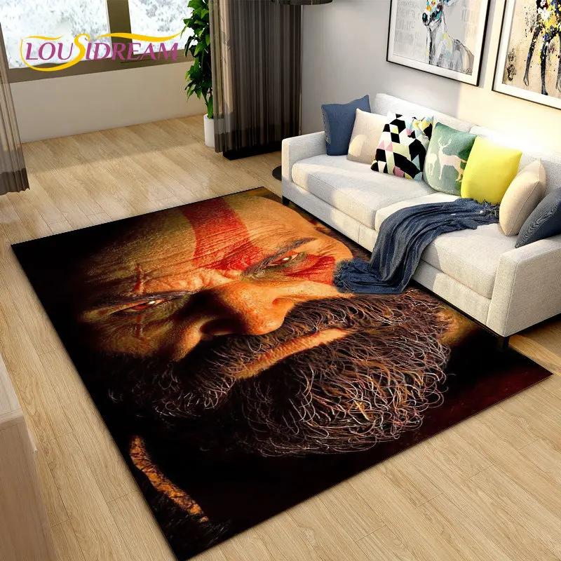 Коврик для игровой зоны God of War, большой, ковер для гостиной, спальни, дивана, коврик для прихожей, украшение, нескользящий коврик для пола для детей