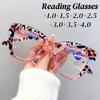 New Fashionable Leopard-Print Anti-blue Light Reading Glasses Men's and Women's Oversized Cat-Eye HD Presbyopia Glasses