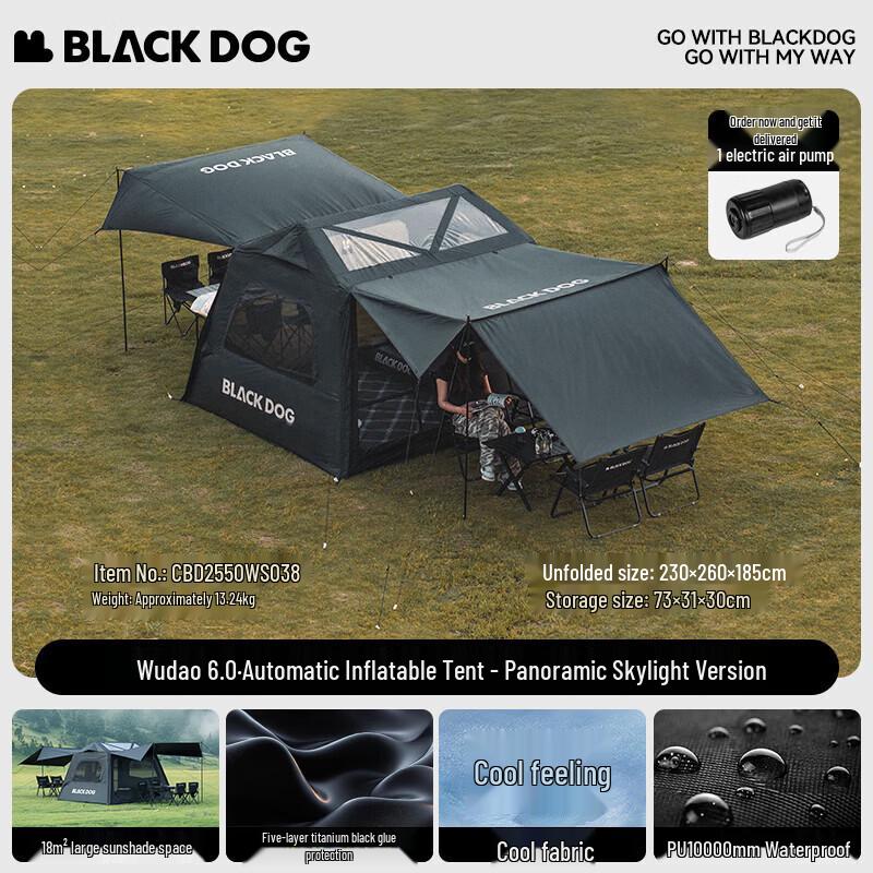 Black Dog Inflatable Camping Tent