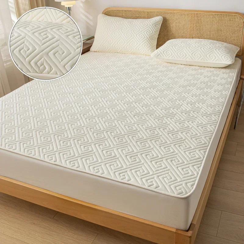 Водонепроницаемый утолщенный наматрасник, протектор, регулируемые простыни, покрывала, антибактериальный коврик для кровати 150x200, 160x200, 180x200