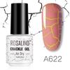 ROSALIND 12 Colors Cracked Nail Gel Varnish Hybrid Crackle Manicure Acrylic Art UV Gel Semi Permanent with Base Top Coat