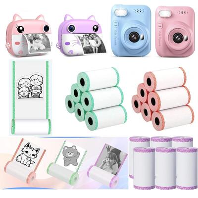 Термобумага с неклеящейся цветной кромкой, для мини-портативного принтера, детской моментальной камеры, 57 мм x 3,5 м, диаметр 30 мм для текстов, заметок