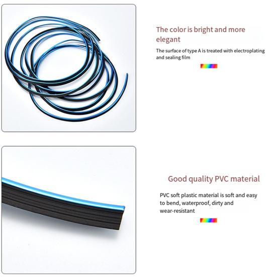 5 м декоративные полоски для салона автомобиля, гальванические полоски для отделки автомобиля, комплект DIY украшения, гибкие полоски, формовочные полоски для автостайлинга