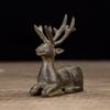 6 Cm Chinese Bronze Deer Statue Old Brass Animal Deer Sculpture