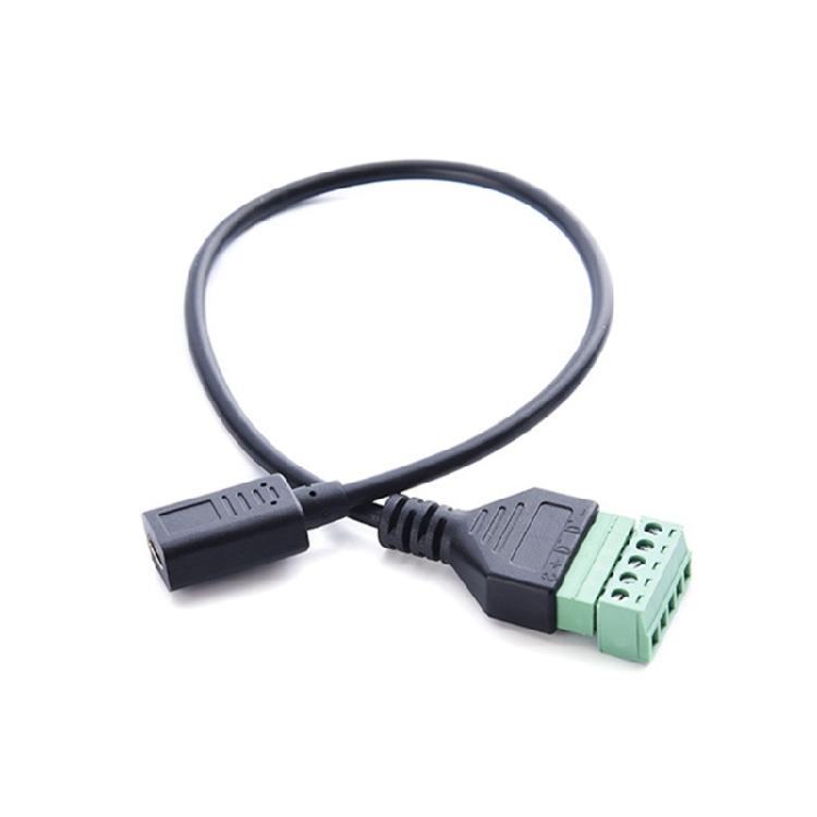 Кабель ПВХ Тип C USB Female к 5-контактному Винтовому Клеммному Кабелю для Плавной Интеграции с Различными Электронными Устройствами 5В