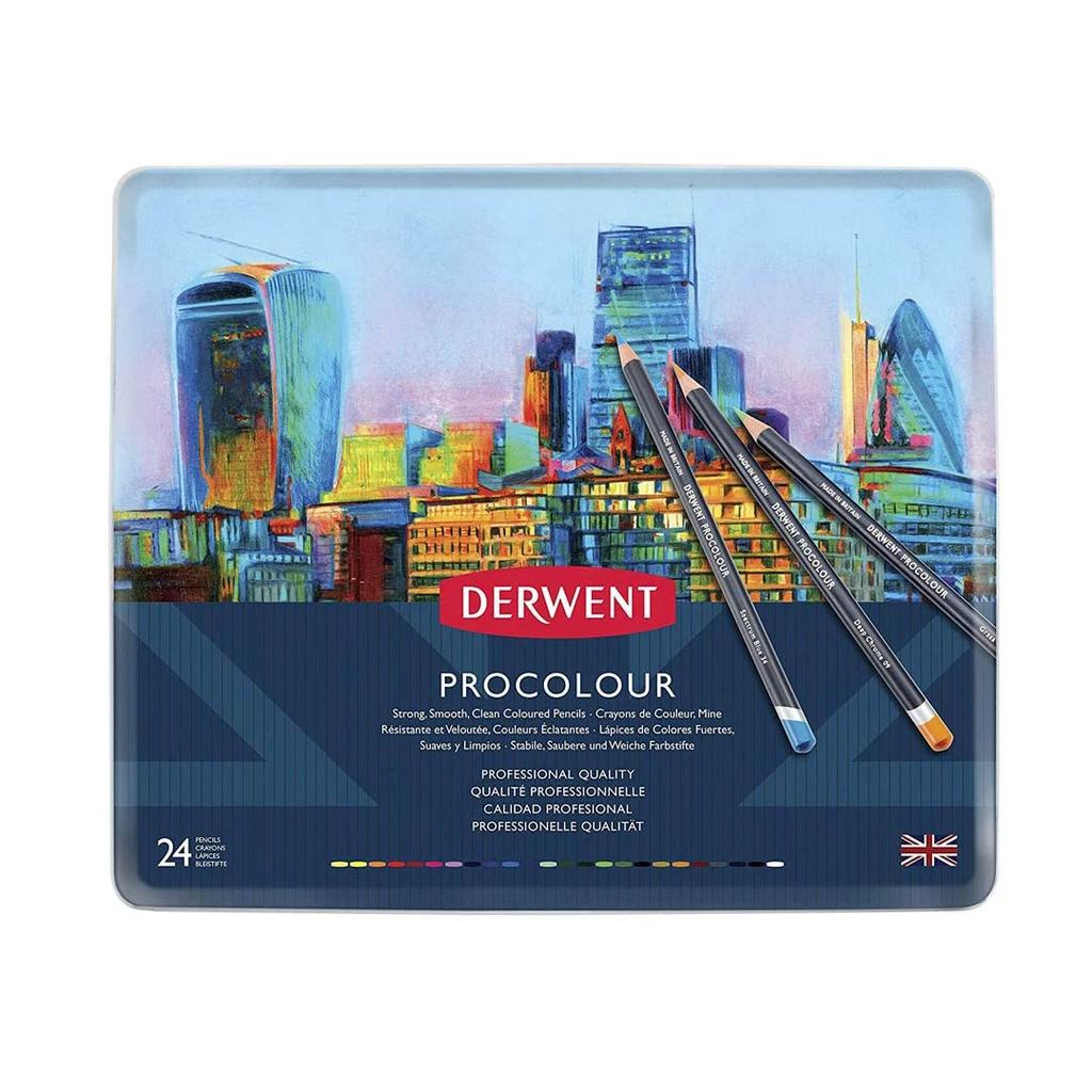 Derwent Procolour Colored 2302506 Pencils, 24-Color Set,