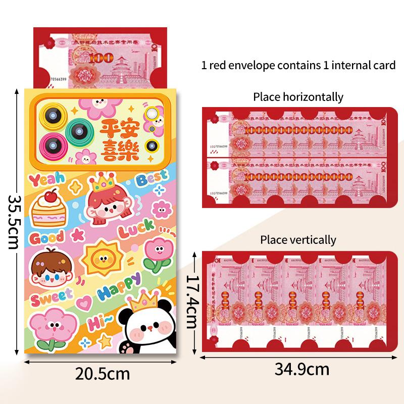 Creative Suprise Big Red Envelope  Horse Year Hongbag Birthday Wedding Red Envelope Lucky Money Bag Spring Festival Gifts