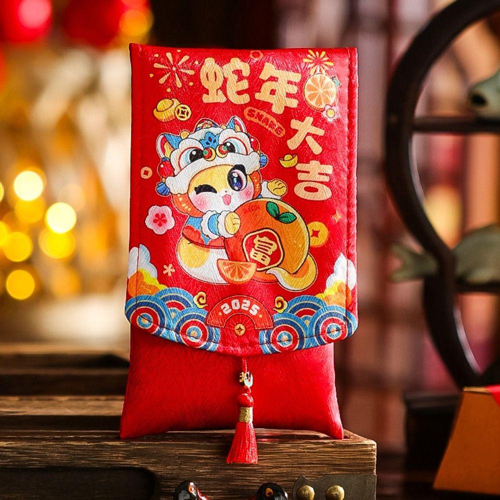 Blessing New Year Lucky Envelopes Chinese Money Pocket 2025 Snake Year Red Envelopes Party Gifts