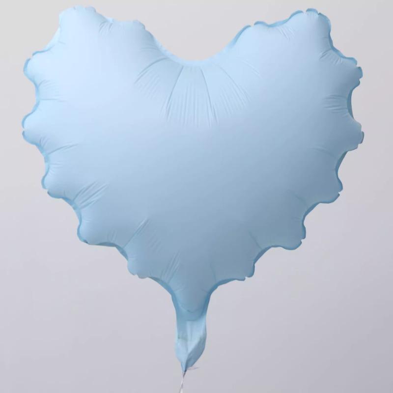 18-inch Wavy Heart-shaped Aluminum Film Balloon Birthday Photo Store Atmosphere Decoration Balloon