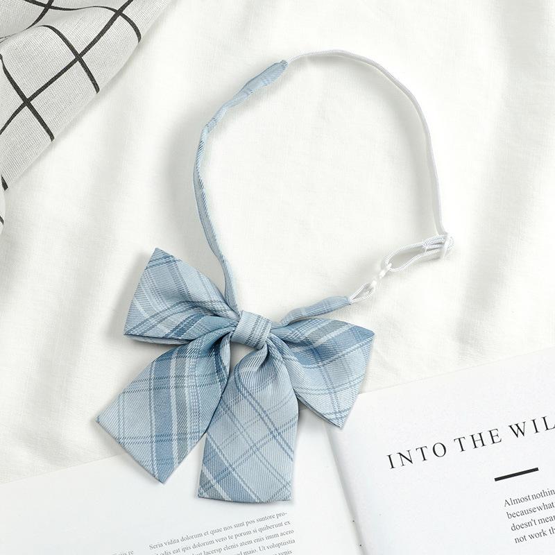 JK Bow Tie for Women, Japanese Uniform Shirt, College Style Student Plaid Tie, Men's Free Ribbon Accessories