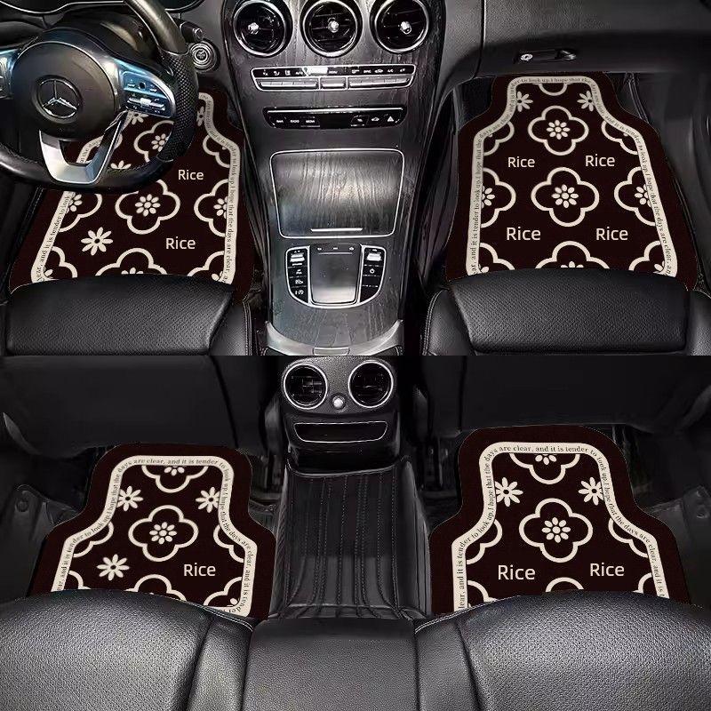 Автомобильные коврики с ароматом, окрашенным чернилами, нескользящие и влаговпитывающие, цельные, настраиваемые, полузакрытые коврики для салона автомобиля