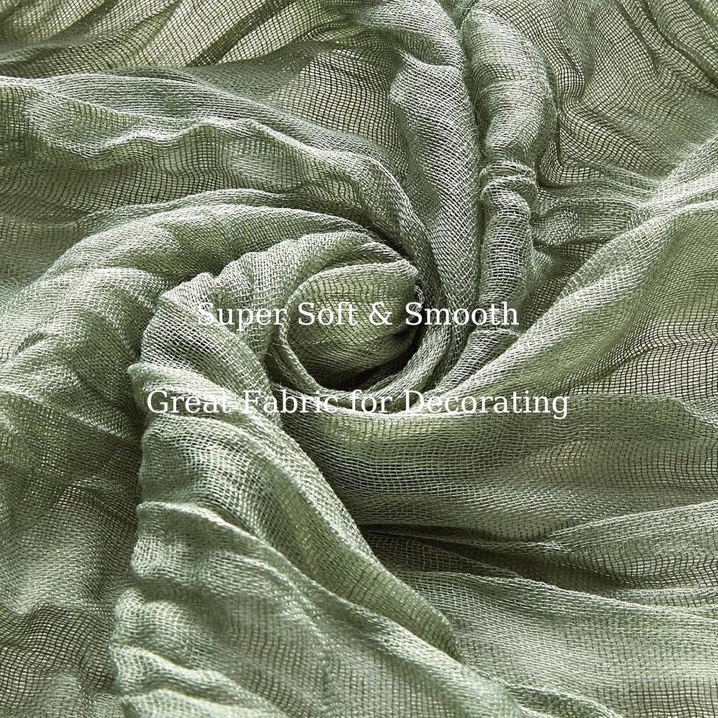 Полупрозрачная марлевая дорожка для стола, марля цвета шалфея, сервировка стола, обеденный стол, винтажное свадебное украшение, банкеты, арки, ретро-декор в стиле бохо