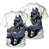 Summer Plus Size Fashion Casual Dog Pattern Print Men's 3D T-shirt Round Neck Loose Top Breathable and Comfortable