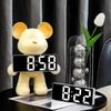 Cartoon Violent Bear Clock Living Room Bedroom Alarm Clock Ornament Entrance Home Desktop Digital Clock Desktop Decoration