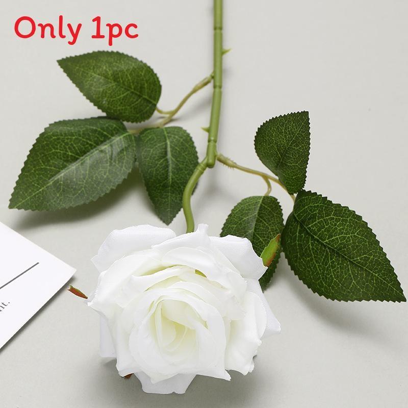 Artificial Silk Rose Bouquet For Wedding Decor Photography Props Home Use