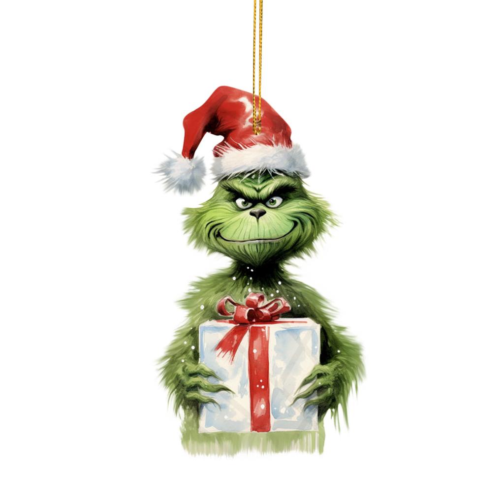 Мультфильм акриловый зеленый кулон праздничное дерево кулон автомобильный аксессуар кулон для внутреннего и наружного украшения