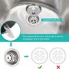 2 Pcs Sink Covers Stainless Steel Filter Anti-clog with Center Knob Rubber Stopper Bottom Kitchen Dual Use Sink Drain Strainer Sink Drain Stoppers
