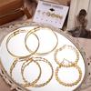 17KM Vintage Geometirc Metal Hoop Earrings Set, Women's Gold and Silver Color Circle Hoop Earrings Jewelry Gifts