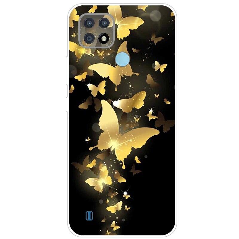 Чехол Realme C21, 6,5 дюйма, прозрачный силиконовый чехол Fudnas, мягкий чехол из ТПУ для Realmi C21 2021, чехлы для телефонов Shell C 21, задняя крышка, бампер RealmeC21