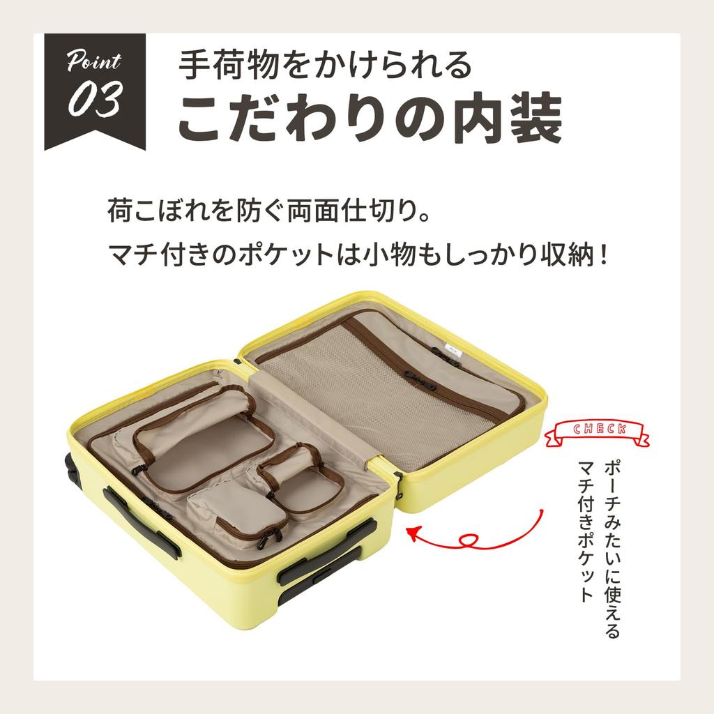 Ace Suitcase S Size 1 Night 2 Days 2 Nights 3 Days 33L With Folding Drink Holder Side Hook Carry Case Carry Bag Bevel Carry-on 3.2kg No.05681