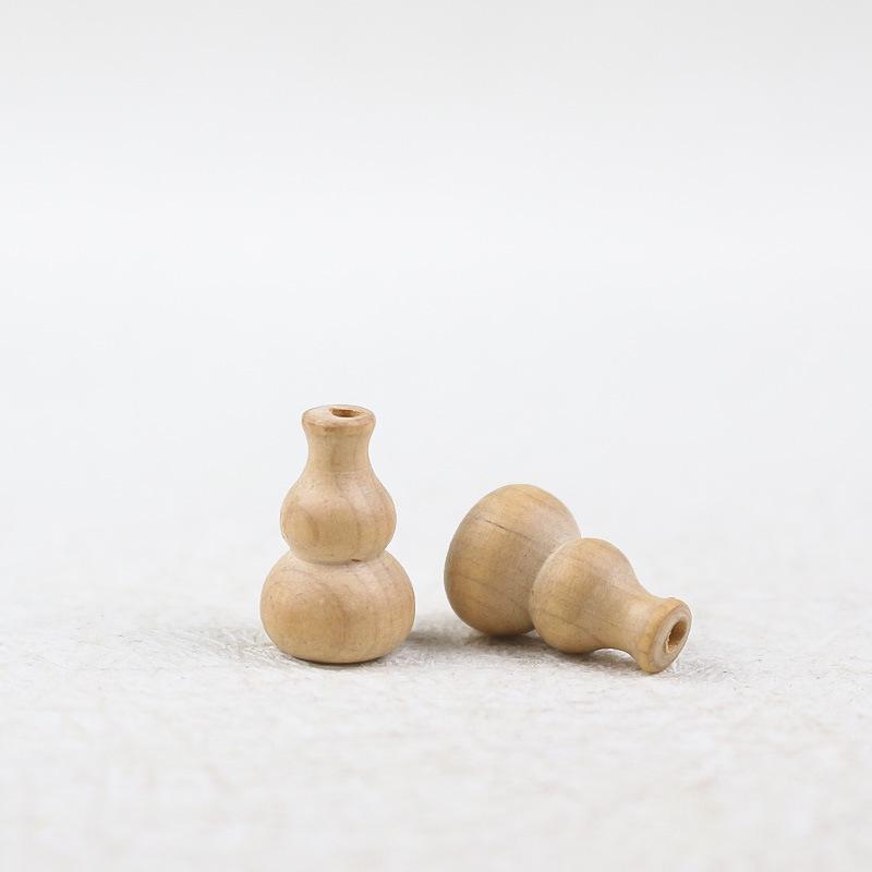 Cliff Cypress Small Gourd Wood Pendant 9x15MM Handmade Buddhist Bead Bracelet Accessories