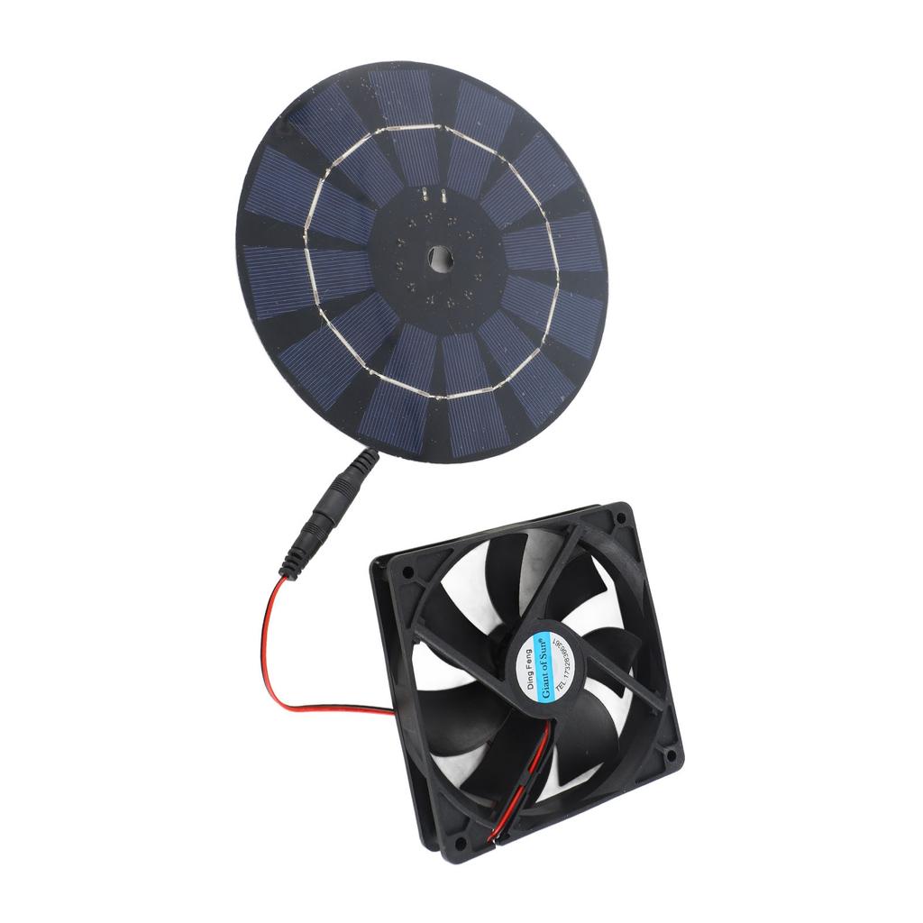 10W Solar Powered Exhaust Fan Monocrystalline Silicon Solar Panel Fan Ventilator Kit for Pet House