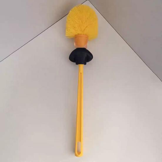 1/2 шт. Туалетная щетка с длинной ручкой, Декор в виде мультяшной куклы, Щетка для чистки ванной комнаты с подставкой, Юмористический декор для ванной комнаты