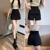 Летняя черная юбка-шорты А-силуэта с высокой талией 2024 - Моделирующий дизайн для женщин