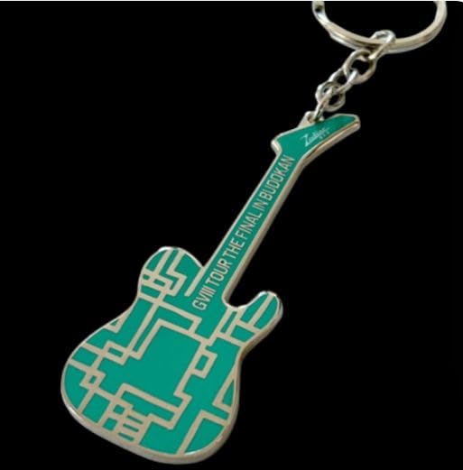 Томоясу Хотей 2025 GUITARHYTHM VIII TOUR -Финал в Будокане- Мерч Металлическая гитара Брелок Зеленый