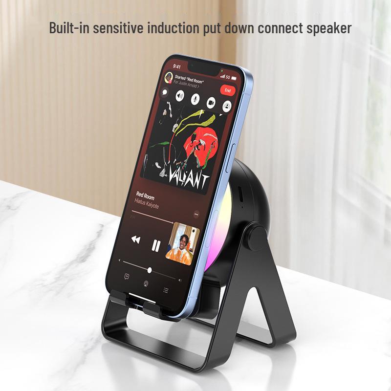 Трансграничная Bluetooth-колонка с индукционной подставкой, Tech-Sense, дышащая подсветка, перезаряжаемая для улицы и киберспорта.