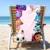 proof beach towel with a Gabby's Dollhouse pattern - soft,absorbent,quick-drying,machine washable - perfect for swimming,camping,bathing