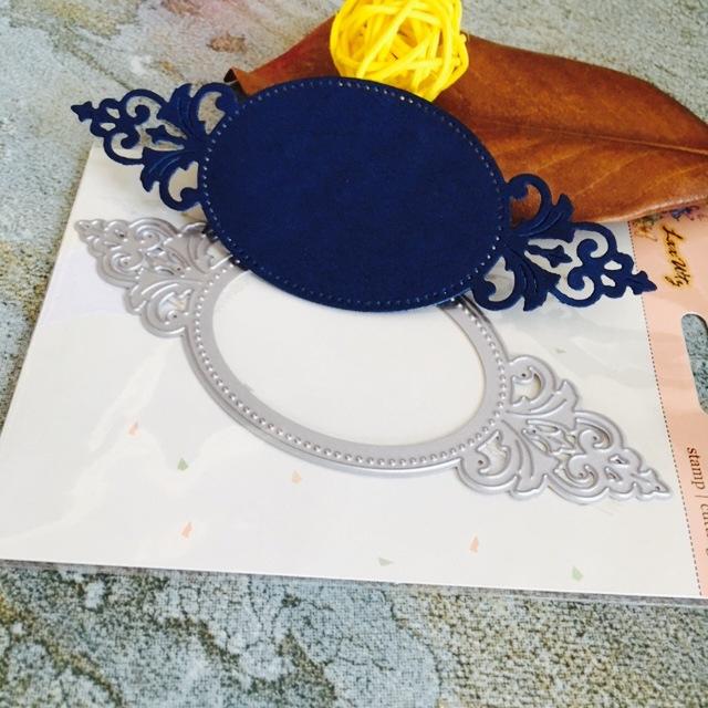 Lace Oval Frame Dies Cutting Embossing Scrapbooking Craft Die for DIY Stamps Album Card Stencil