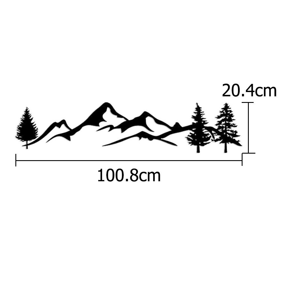 100cm Offroad Camper PET Car Sticker Tree Mountain Car Decor Auto Decal