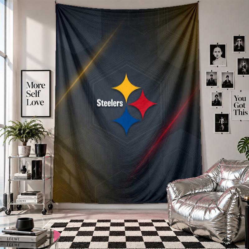 Настенный гобелен Pittsburgh Steelers Домашний декор Настенное тканевое панно для спальни Гостиной Фон