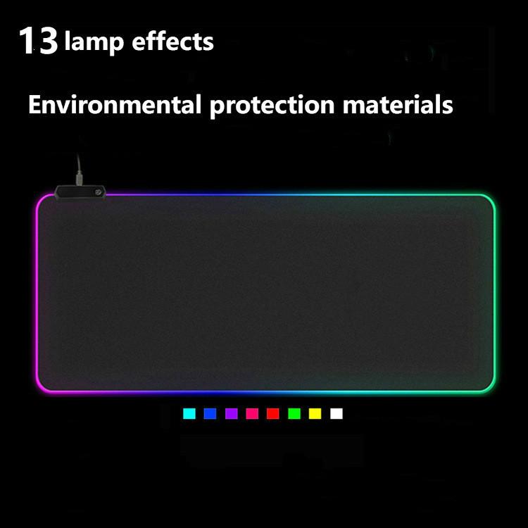 LED Light Gaming Mouse Pad RGB Large Keyboard Cover Non-Slip Rubber Base Computer Carpet Desk Mat PC Game Mouse Pad