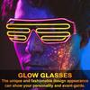 Wireless Luminous Glasses Glowing Blinds Glasses LED Bar KTV Atmosphere Props Flashing Disco Adult Cool Sunglasses Boys and Girls Performance Props
