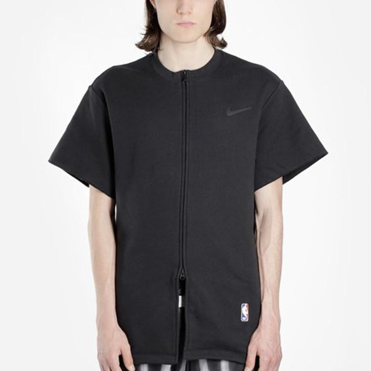 Nike Футболка для тренировок X Fear Of God Essentials Collaboration Zip, мужские топы, черные AR0629-010