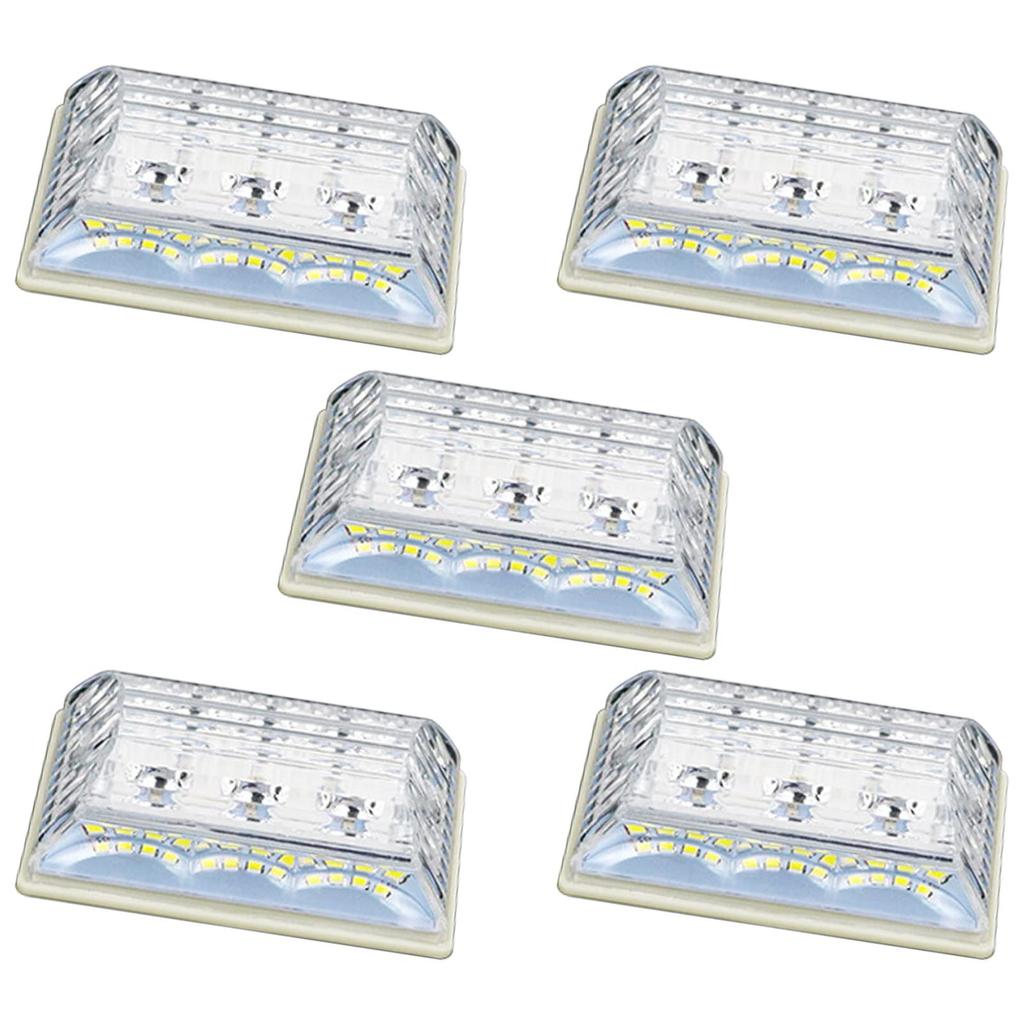 Модель Nora Tail Side Marker Truck 24V с подсветкой, водонепроницаемый светодиодный 102 мм x 87 мм x 34 мм YM-212-N1, белый, 5 шт.