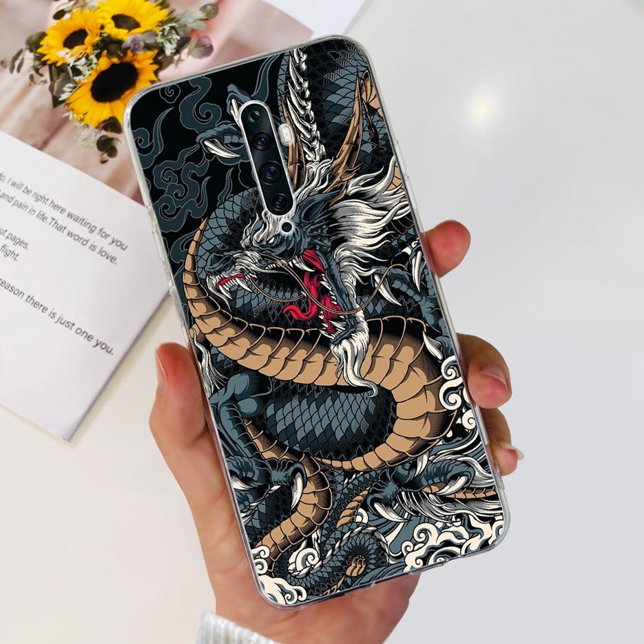 Чехол для Oppo Reno 2 2F 2Z Роскошный Расписной Чехол Прозрачный Силиконовый Чехол для Телефона Для Oppo Reno2 F Reno 2Z Reno2 Reno2F Reno2Z Мягкие Чехлы