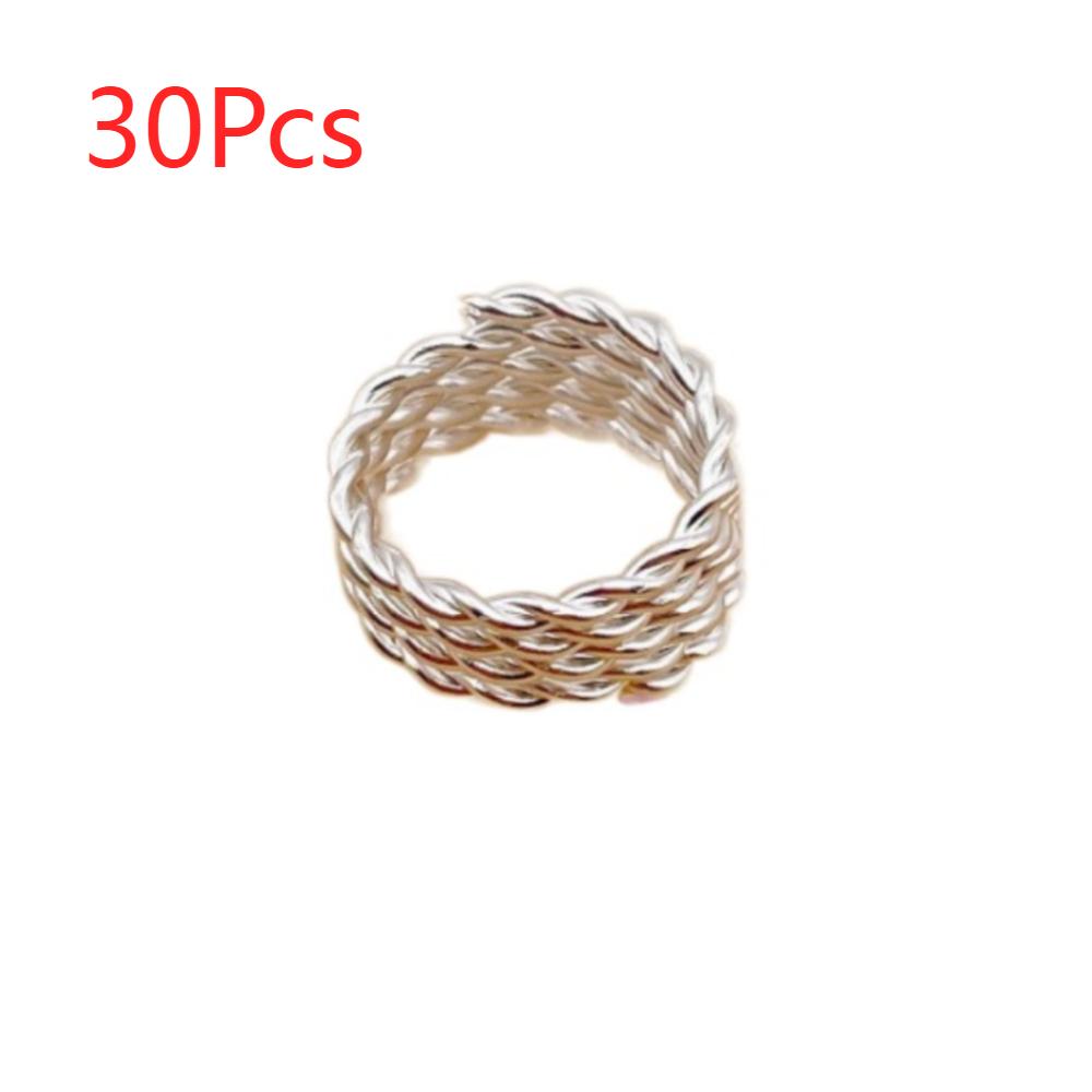30 шт. Кольца для плетения волос, металлические зажимы-манжеты, трубки для плетения волос, бусины для дредов, декор