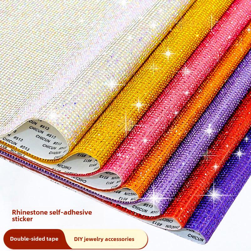 Разноцветные самоклеящиеся стразовые полоски для DIY украшений и ремесленных проектов