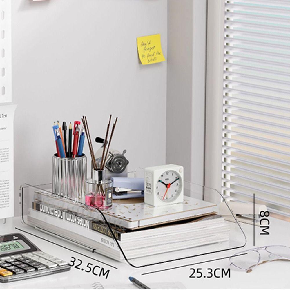 Прозрачный органайзер для документов формата А4, большая вместимость, коробка-держатель для бумаги для дома и офиса