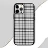 Клетчатый модный чехол для телефона Мобильный Подходит для Apple 17 Air 16 PRO MAX 15 14 13 12 11 Заплатка Черный Жесткий корпус
