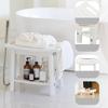 Corner Shower Stool Bench Seat Spa Bath Chair with Storage Shelf Organizer Resistant Easy