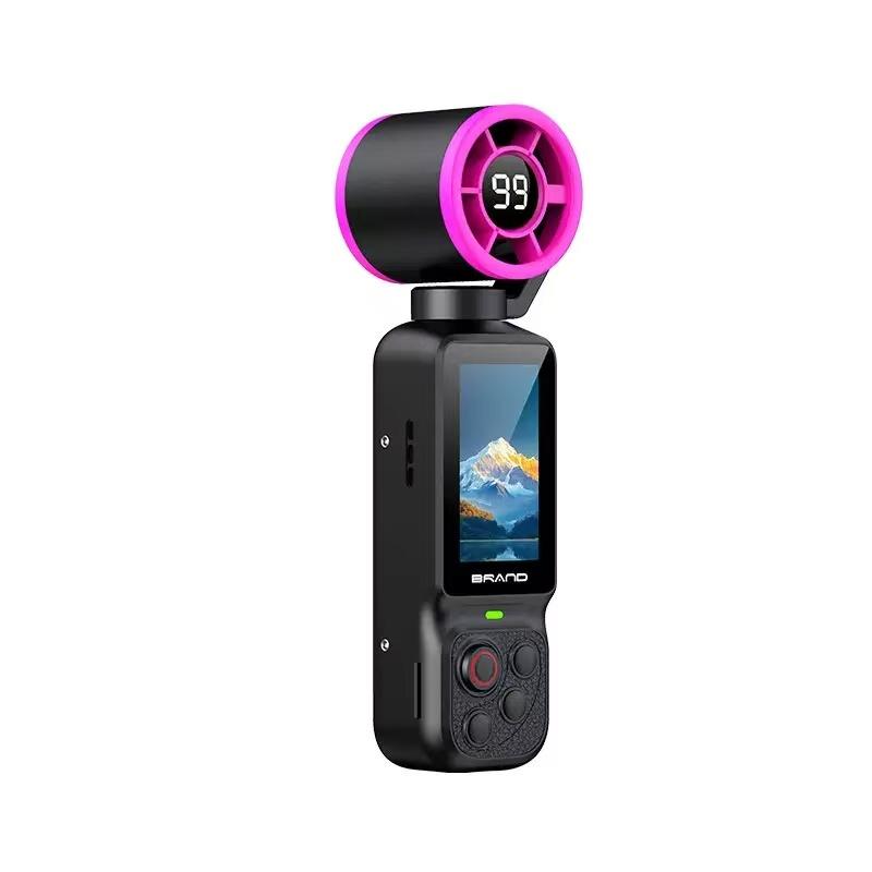 2-in-1 4K Handheld Gimbal Camera & Portable Cooling Fan
