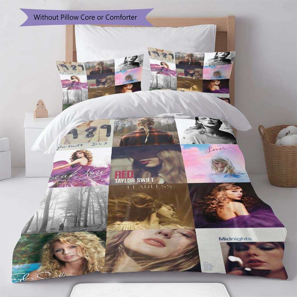 American Women Siger Pattern Bedding Quilt Set Quilt Cover Pillowcase Home Decoration Gift (1 * duvet cover + 2 * pillowcase, without core)