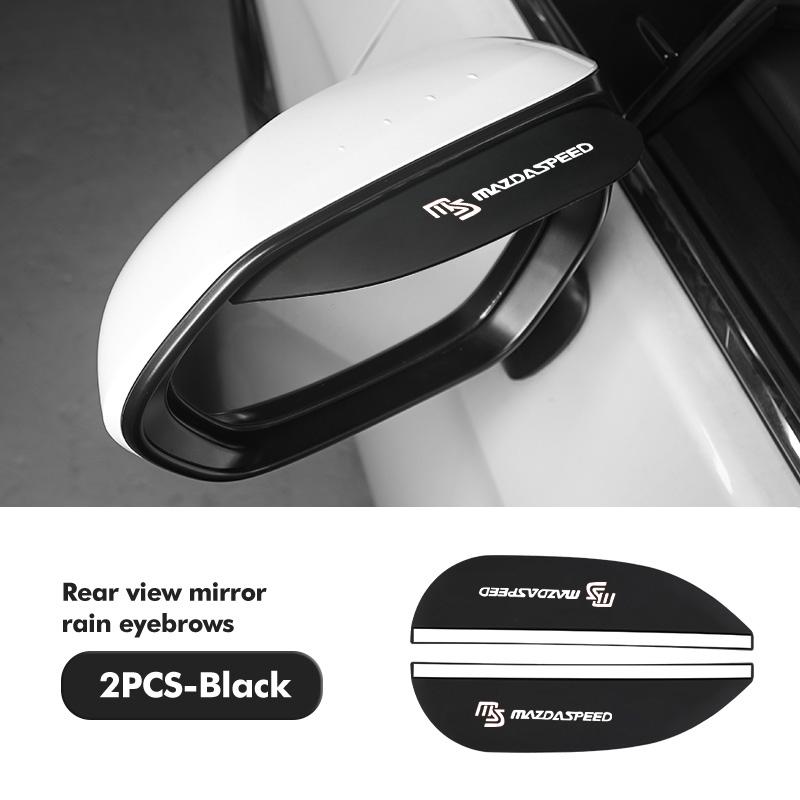 2pcs Car Rearview Mirror Rain Eyebrow Sun Visor Shade Cover Rainy Shield Guard For Mazda 6 3 5 2 CX5 CX7 323 CX9 MX3 Demio Axela FF9