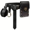 Steampunk Leather Phone Bag - Medieval Belt Accessory for Renaissance Cosplay